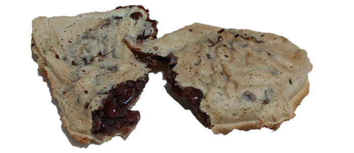 鯛焼きを半分に割る