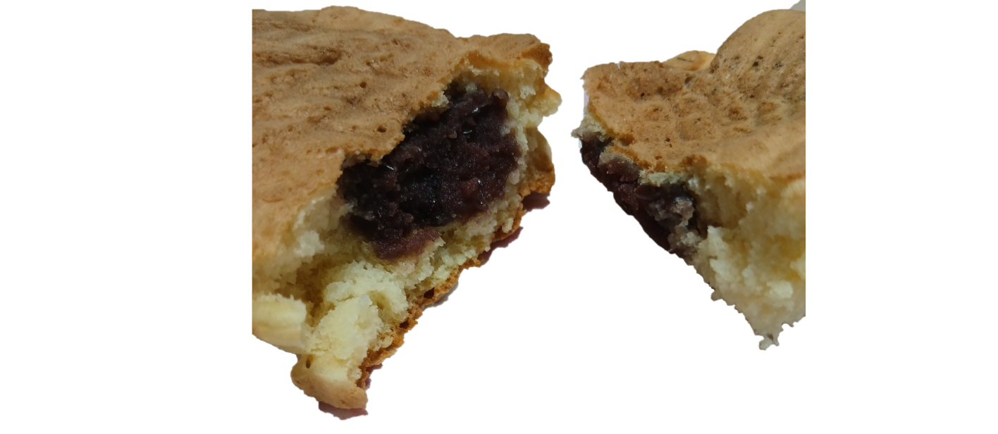 鯛焼きを半分に割る